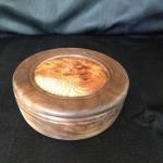 Walnut and elm ring box